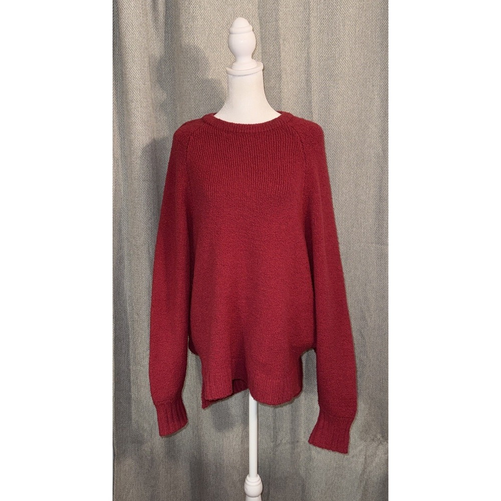 Urban Outfitters  Bat Wing  Sweater Women's Size Medium Dark Red Boho Oversized